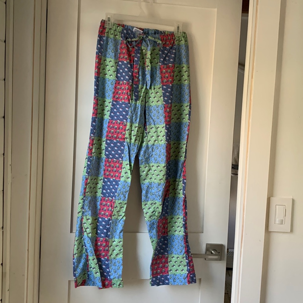 Vineyard Vines Women's Holiday Patchwork Lounge Pant Sz Med.- NFS do not
Buy